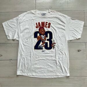 Vintage Men’s Reebok T-Shirt LeBron James Cleveland Cavs Graphic Oversized XL